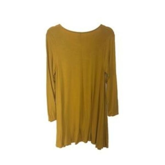 Boho Style Yellow Gold Flowy Tunic Dress - Picture 3 of 3